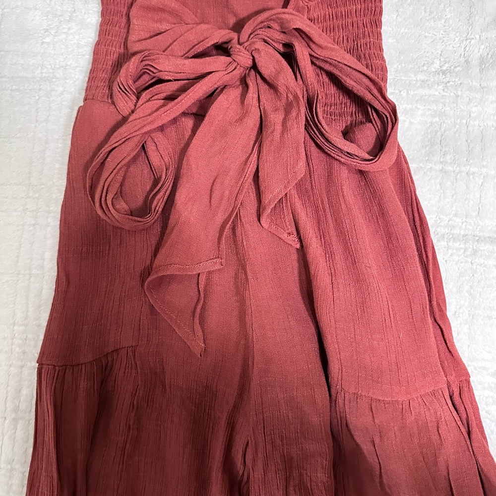 Elegant Rust Flowy Pants